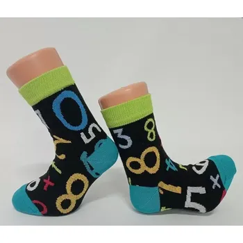 Dámské punčochy Dětské ponožky Number - 29-32 / černá/tyrkysová