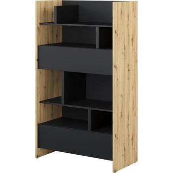 regál Regál Bed Concept - Lenart Dub Artisan / Černá 92x158 cm