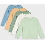 Sinsay - Bavlněná trička 5 pack - hořčicová - 578DN-17X - 578DN-17X-104