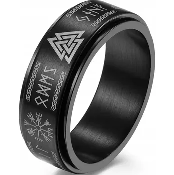 Prsten Severský prsten Runy Antistresový Viking Anxiety Ring Ocel