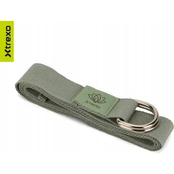 podložka na cvičení Popruh na jógu TREXO TXO-B4Z026-GN zelený 183 x 3.8 cm