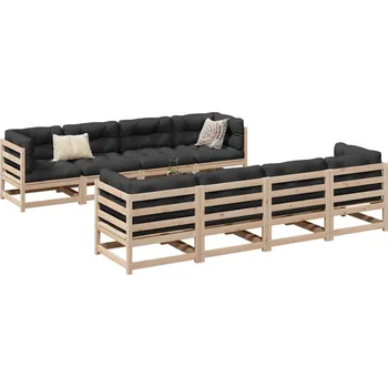 Zahradní lavice zahrada-XL 9dílná zahradní sedací souprava masivní borové dřevo 3299353