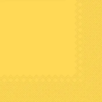 Papírový ubrousek Ubrousek jednobarevný SV.ŽLUTÝ 3-vrstvý 33x33 cm