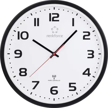 Hodiny Renkforce RF-6826036 nástěnné hodiny 320 mm x 45.5 mm, černá