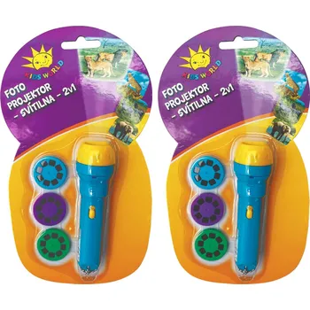 Výuková hračka Kids World Fotoprojektor + svítilna Afrika sada 2ks