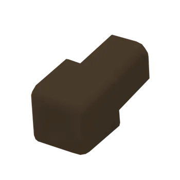 ukončovací lišta Roh k liště Profil-EU tmavě hnědá, PVC, výška hrany 8 mm, LHROH8H