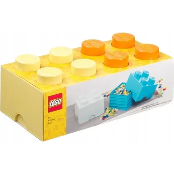Stavebnice LEGO Úložný Krabička LEGO kostek 2 díly (žlutý a oranžový)