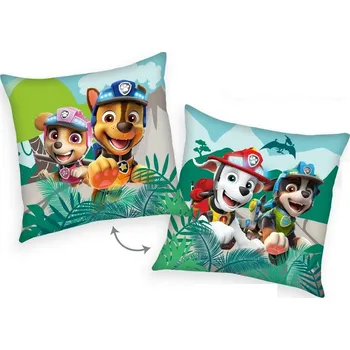 Povlečení Herding Polštářek Paw Patrol Dino Rescue zelená, 40 x 40 cm