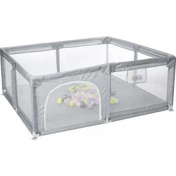 Dětská ohrádka Dětská ohrádka COMOMY šedá, suchý bazén 150x150x55 cm, polyesterová tkanina