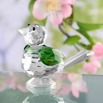 Křišťálový ptáček Zelený datel zelený datel výška 8 cm