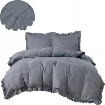 Povlečení Povlečení s volánky 200x220 Jednobarevná Sada Povlečení Lots