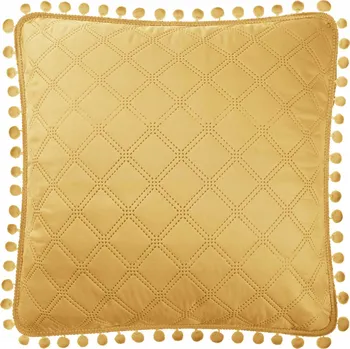 Povlak na dekorativní polštářek HOŘČICOVÝ POVLAK NA POLŠTÁŘ 45x45 POMPOO