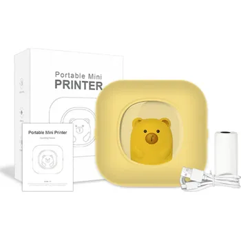 Tiskárna štítků TP X7-BT mini termotiskárna, bluetooth, žlutá + startovací sada papírů