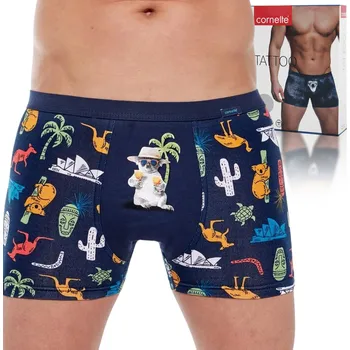 Boxerky Spodní Prádlo Boxerky Cornette modré, velikost XL