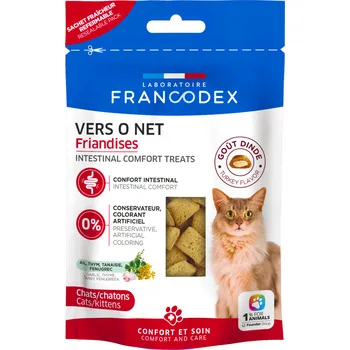 Pamlsek pro kočku Francodex Pochoutka Intestinal Comfort kočka 65g