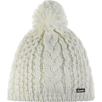 Čepice Zimní čepice EISBÄR-Afra Pompon MÜ - white Bílá 50/58 cm