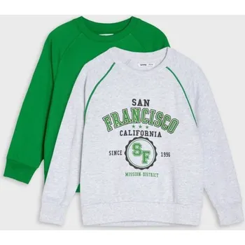 Dětská móda Sinsay - Mikina typu crewneck 2 pack - šedá - 449GV-09M - 449GV-09M-134