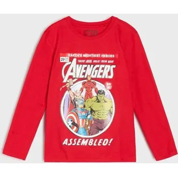 Dětská móda Sinsay - Bavlněná košilka s potiskem Avengers - červená - 694GJ-33X - 694GJ-33X-140