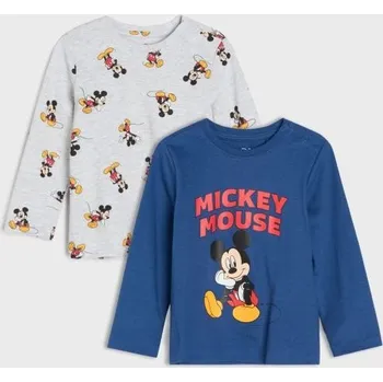 Sinsay - Bavlněné tričko 2 pack Mickey Mouse - indigo - 867BA-57X - 867BA-57X-104