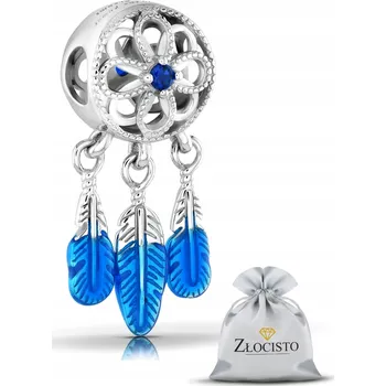 Přívěsek STŘÍBRNÝ CHARMS KORÁLEK PŘÍVĚSEK BEAD NA NÁRAMKY 925 LAPAČ SNŮ