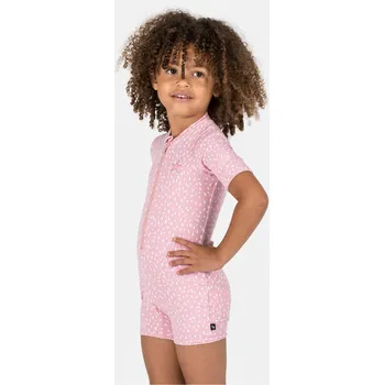 Potápěčské vybavení DECATHLON Koupací kombinéza s kraťásky pro nejmenší 3 ROKY RŮŽOVÁ