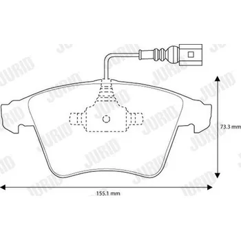 Brzdový systém Sada brzdových destiček, kotoučová brzda JURID 573160J
