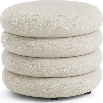 Taburet Taburetka MOLLIS krémově bílá