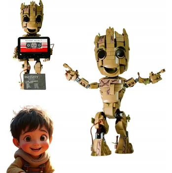 ostatní stavebnice STAVEBNICE PRO DĚTI STRÁŽCI GALAXIE A JÁ JSEM GROOT 476 DÍLKŮ