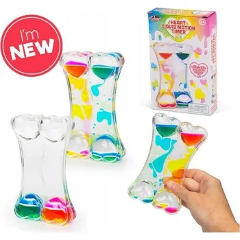 Obraz PŘESÝPACÍ HODINY SE SRDÍČKEM A BAREVNOU KAPALINOU