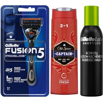 Dárková sada Gillette: holicí strojek Fusion ProGlide + gel na holení 170 ml