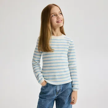 Dívčí oblečení Reserved - Pruhovaný svetr - bleděmodrá - 234DB-05X - 234DB-05X-158-3