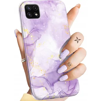 Pouzdro na mobilní telefon Zadní Kryt Hello Case pro Samsung Galaxy A22 5G fialový