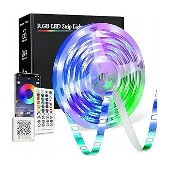 LED páska LED pásek 20M RGB Bluetooth, ovládání APLIKACÍ v mobilu, DÁLKOVÝ OVLADAČ, hudební režim, kompletní SADA