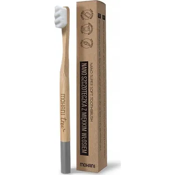 Zubní kartáček Nano bambusový kartáček na zuby - Šedý, 10 tisíc jemných štětinek