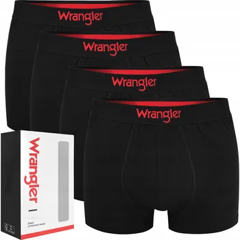 Boxerky WRANGLER Sada Pánských Boxerek 22055 Černá Bavlna 4 kusy Vel XL