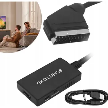 IP kamera KONWERTER SCART NA HDMI S HDMI KABELEM ADAPTÉR HD 720P/1080P AUDIO KONVERTOR