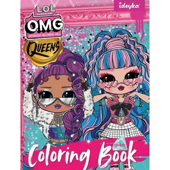 omalovánky OMALOVÁNKY S NÁLEPKAMI LOL OMG QUEENS