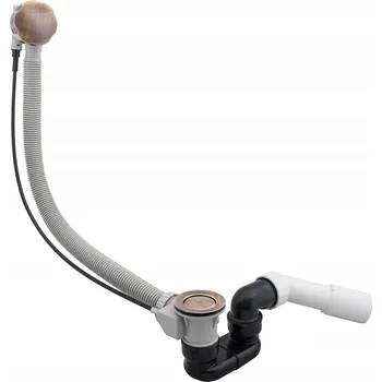 Sifon Vanový sifon s automatickou zátkou a přepadem, bronz ANTICKÝ Omnires CGS TK104