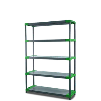Dílenský regál Regál plastový JUPITER-5 180x100x46 PVC červený/zelený Zelená
