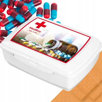 Úložný box Organizér na léky Branq Med Box bílý 20,5x13,5x7,4 cm