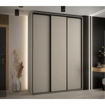 Šatní skříň Posuvná skříň Dakota 1 170 60 hloubky - Abiks Meble Kašmírová / Černá 170x235.2 cm