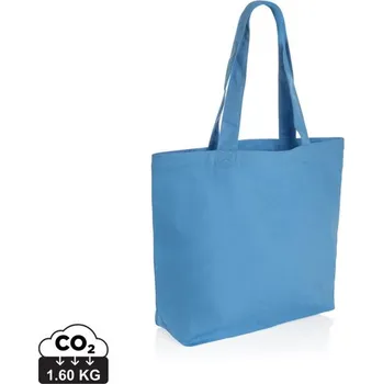 Nákupní taška s kapsou Impact z 285g recykl. canvas - Tranquil Blue