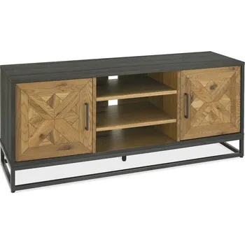 Televizní stolek TV stolek Indus - Livin Hill Přírodní Dub / Černá 133x55 cm