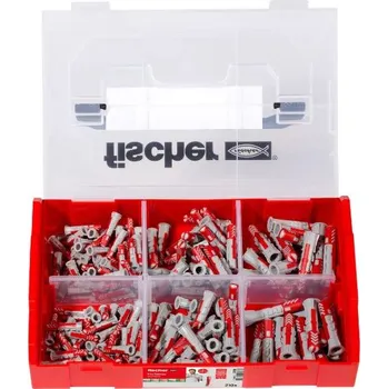 Hmoždinka Sada hmoždinek FixTainer DuoPower (536161) 210ks FISCHER Sada hmoždinek 120 ks duopower 6x30, 60 ks 8x40, 30ks 10x150