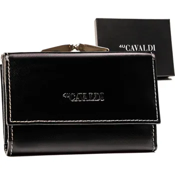 Peněženka 4U Cavaldi dámská peněženka z pravé kůže černá