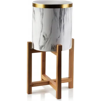 Květináč Obal Na Květináč na květináč 40 x 18 cm keramika bílá