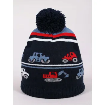 Čepice Chlapecká zimní Čepice s bambulkou ve tvaru vozidla 50-52 YOCLUB