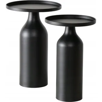 Konferenční stolek Konferenční stolek Boltze kulatý 33 x 33 x 55 cm černý