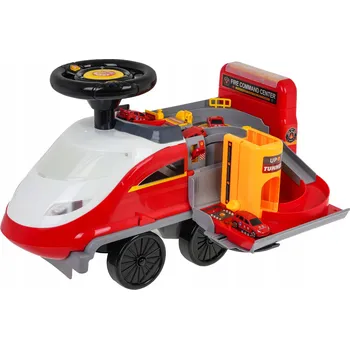 Odrážedlo Interaktivní Odrážedlo 2v1 Hasiči pro děti 3+ Zvuky, světla + Parkoviště