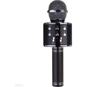 Mikrofon Bezdrátový karaoke mikrofon s Bluetooth reproduktorem, černý